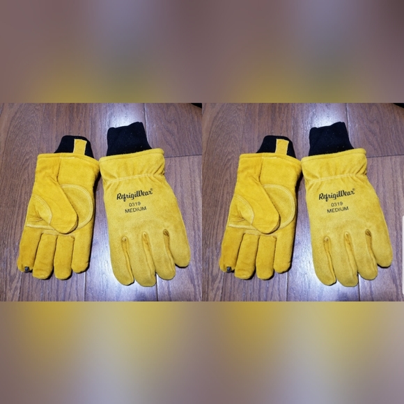 NEW! REFRIGIWEAR Insulated Cowhide Leather Glove sz medium 2 pair NWT - Picture 2 of 5